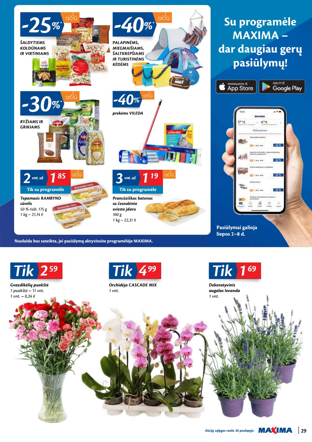 Maxima kaininis leidinys akcijos nuo 
  2020-06-30 iki 
  2020-07-06 | Leidinukas.lt puslapis 29