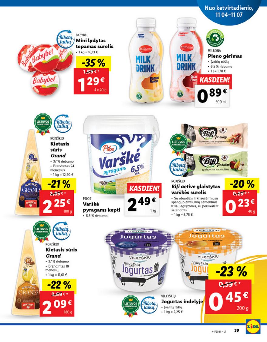 Lidl maisto prekių pasiūlymai akcijos nuo 
  2021-11-01 iki 
  2021-11-07 | Leidinukas.lt puslapis 39
