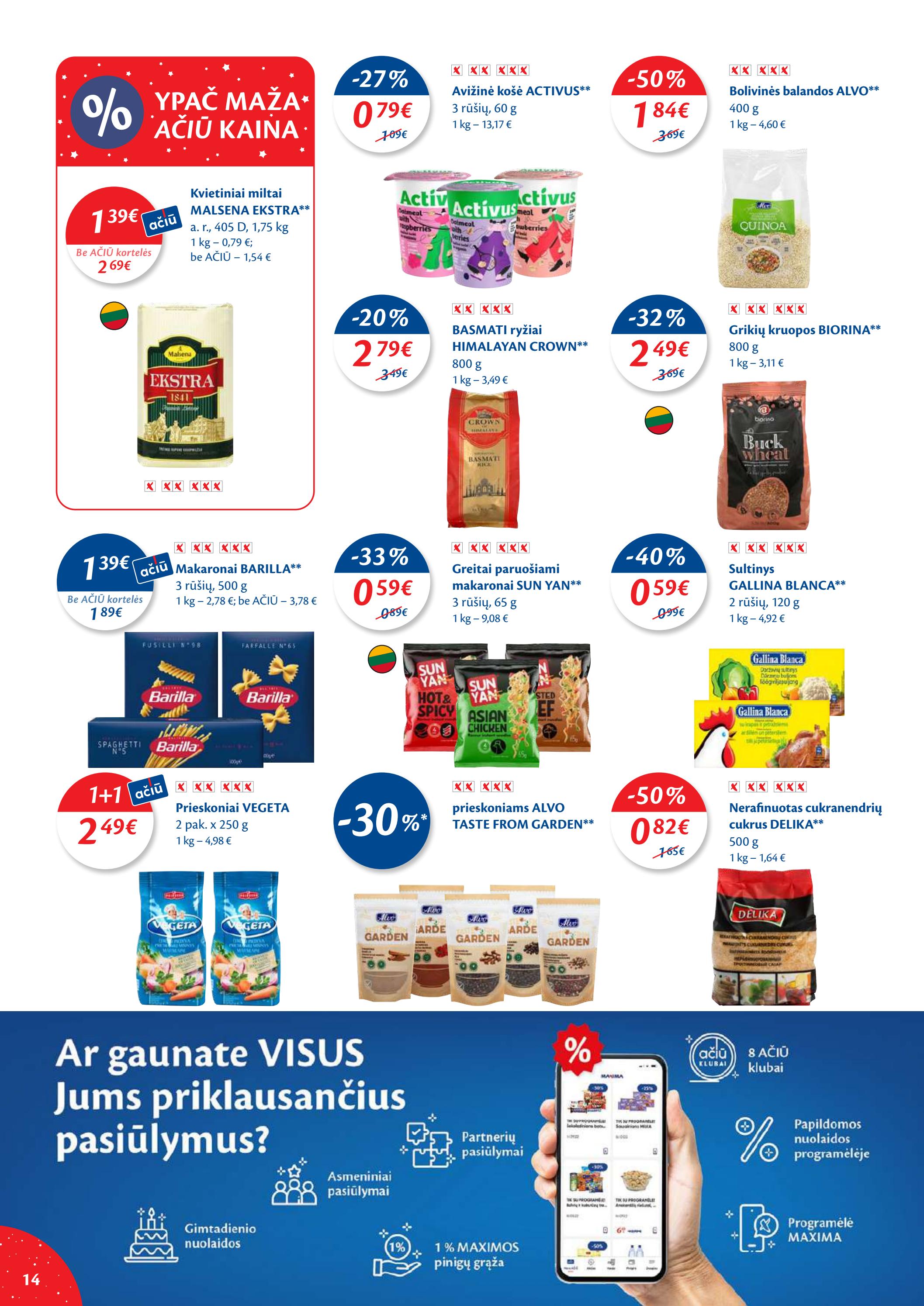 Maxima kaininis leidinys akcijos nuo 
  2022-12-27 iki 
  2023-01-02 | Leidinukas.lt puslapis 14