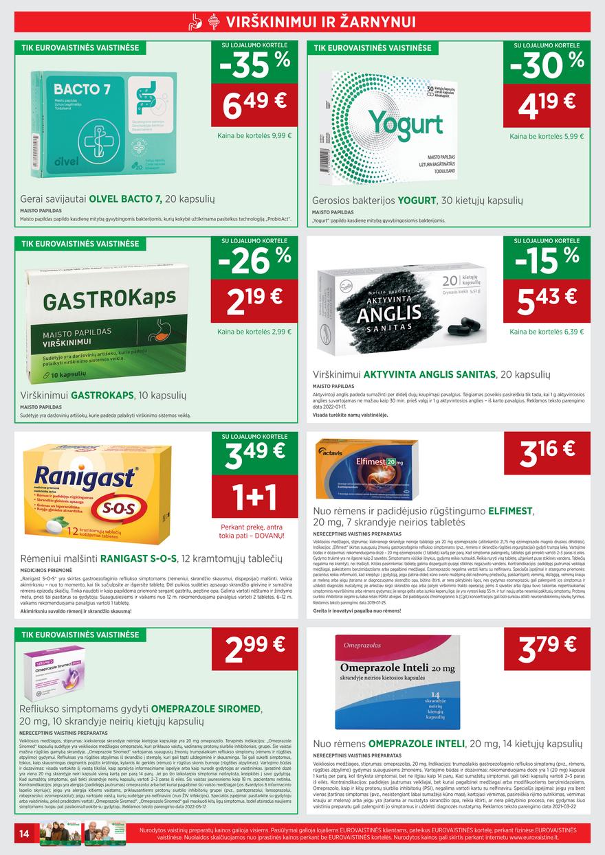 Euro vaistinė leidinys akcijos nuo 
  2022-08-01 iki 
  2022-08-31 | Leidinukas.lt puslapis 14