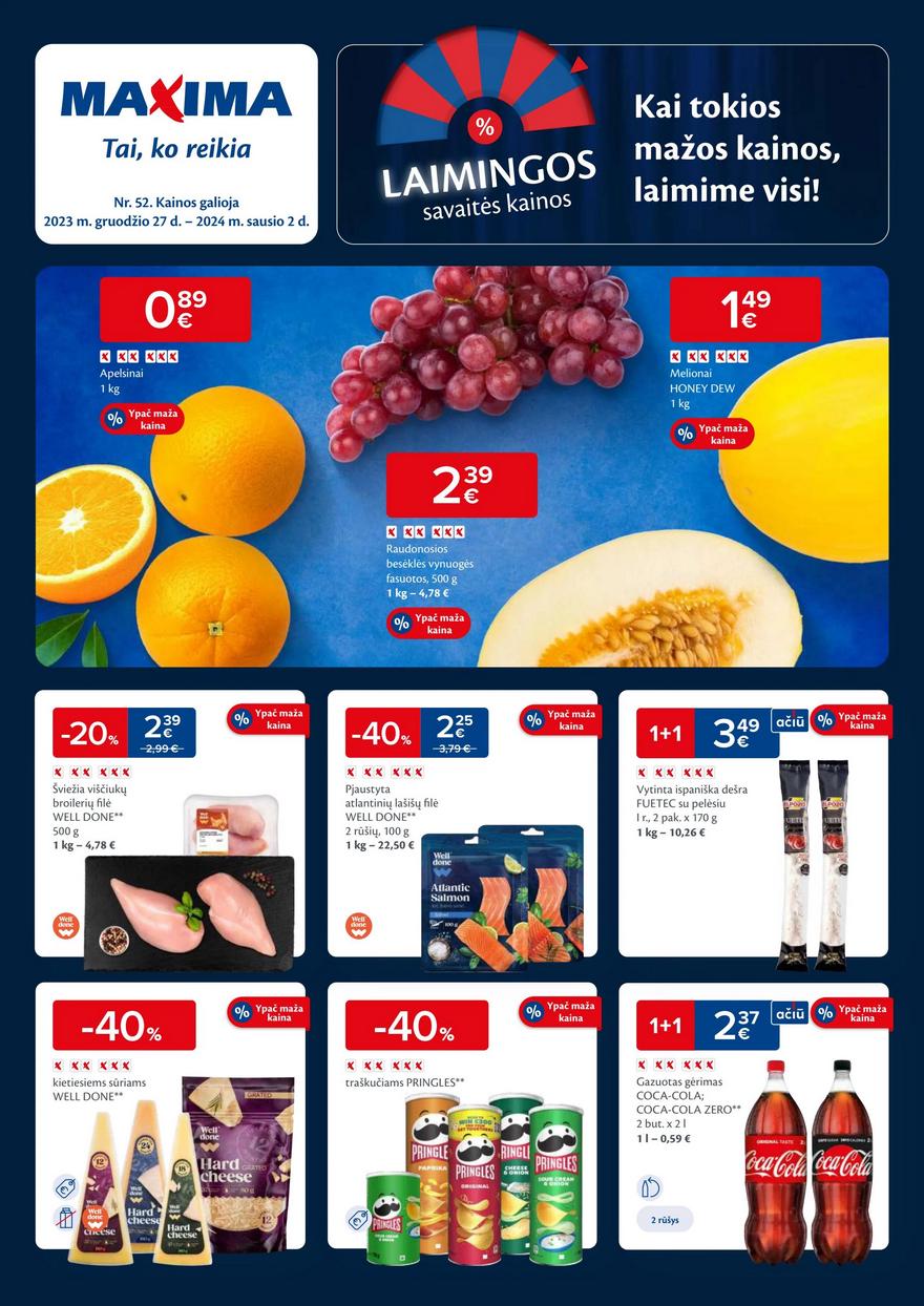 Maxima kaininis leidinys akcijos nuo 
  2023-12-27 iki 
  2024-01-02 | Leidinukas.lt puslapis 1