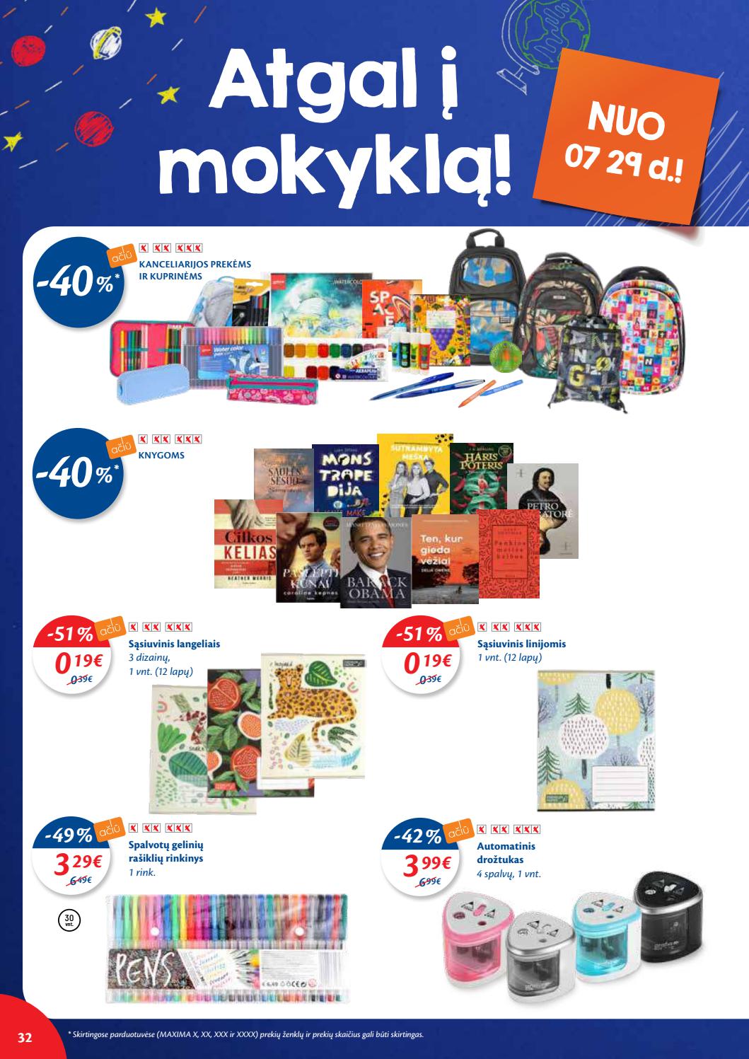 Maxima kaininis leidinys akcijos nuo 
  2021-07-27 iki 
  2021-08-02 | Leidinukas.lt puslapis 32