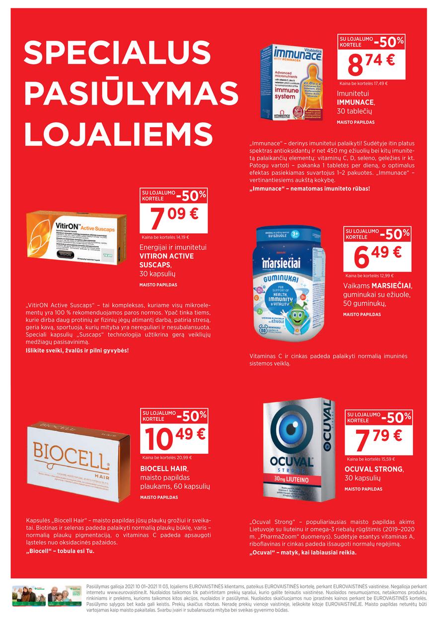Euro vaistinė leidinys akcijos nuo 
  2021-10-01 iki 
  2021-11-03 | Leidinukas.lt puslapis 2