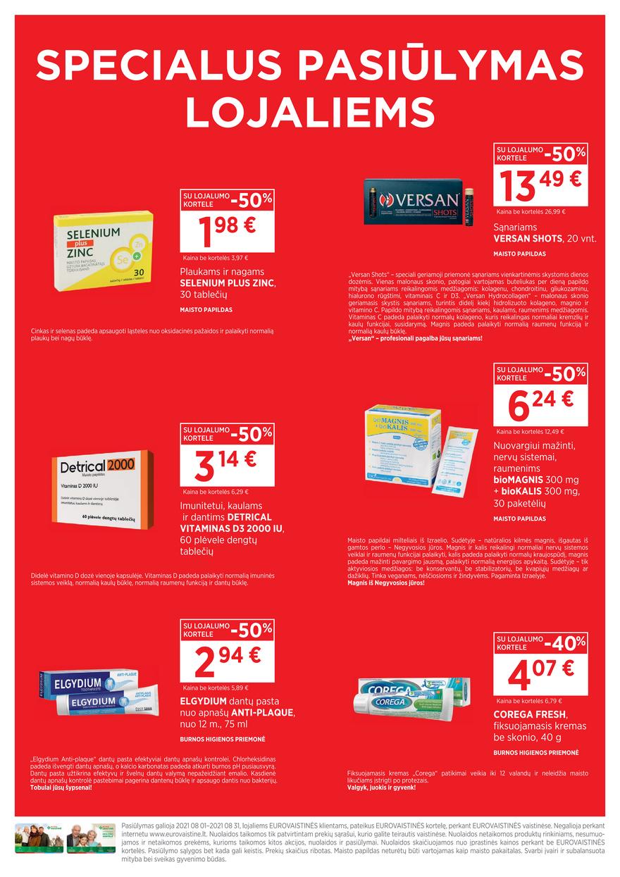Euro vaistinė leidinys akcijos nuo 
  2021-08-01 iki 
  2021-08-31 | Leidinukas.lt puslapis 2