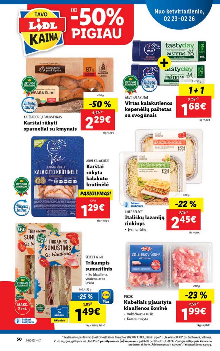Lidl pasiūlymai akcijos nuo 
  2023-02-20 iki 
  2023-02-26 | Leidinukas.lt puslapis 50