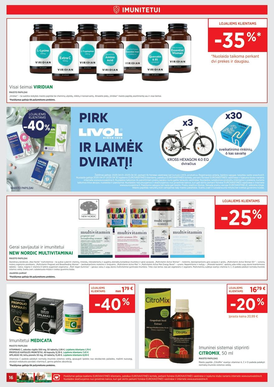 Euro vaistinė katalogas akcijos nuo 
  2025-04-01 iki 
  2025-04-30 | Leidinukas.lt puslapis 16