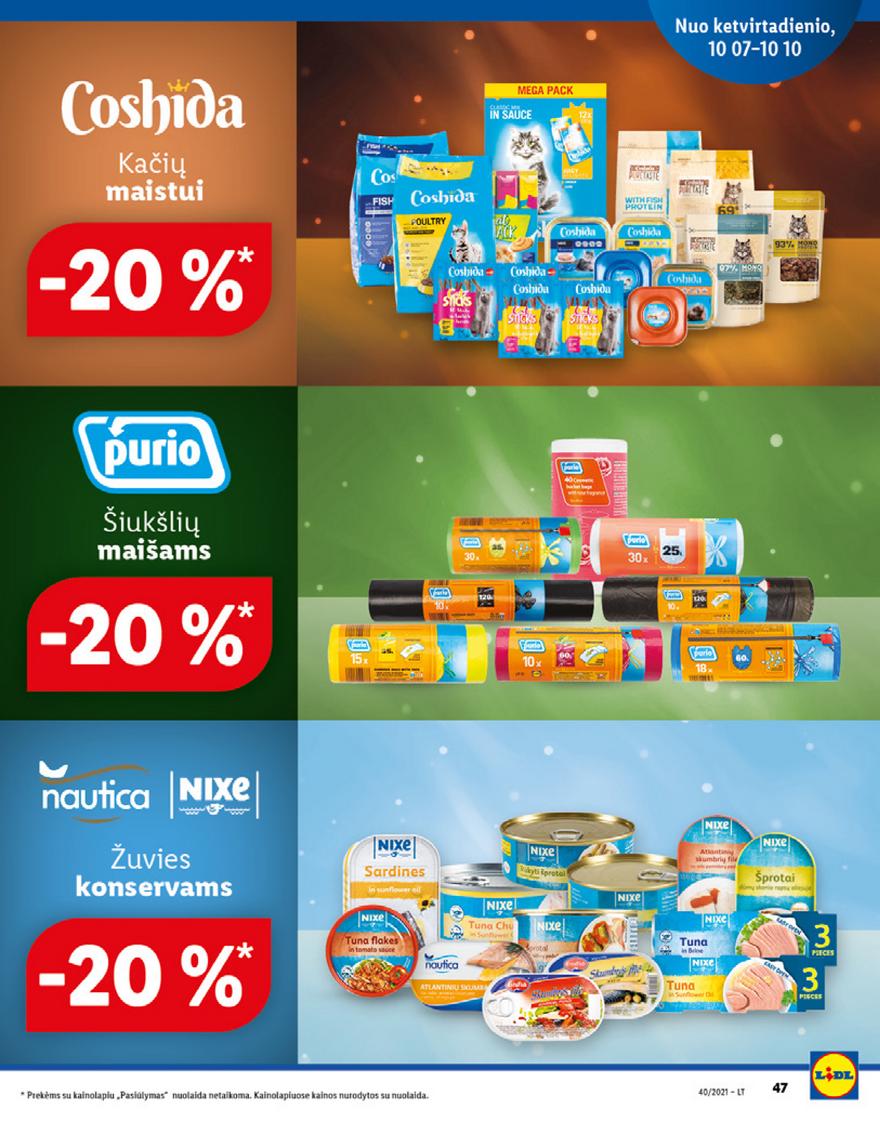 Lidl maisto prekių pasiūlymai akcijos nuo 
  2021-10-04 iki 
  2021-10-10 | Leidinukas.lt puslapis 47