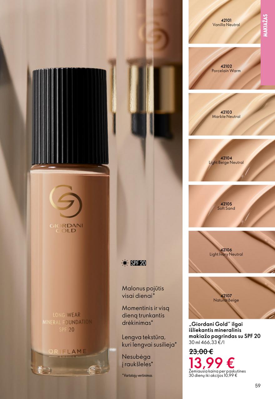 Oriflame katalogas akcijos nuo 
  2025-12-10 iki 
  2025-12-30 | Leidinukas.lt puslapis 59