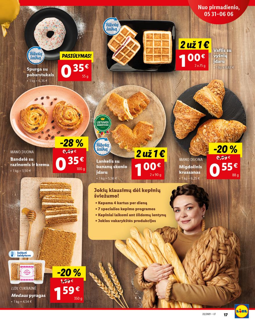 Lidl maisto prekių pasiūlymai akcijos nuo 
  2021-05-31 iki 
  2021-06-06 | Leidinukas.lt puslapis 17