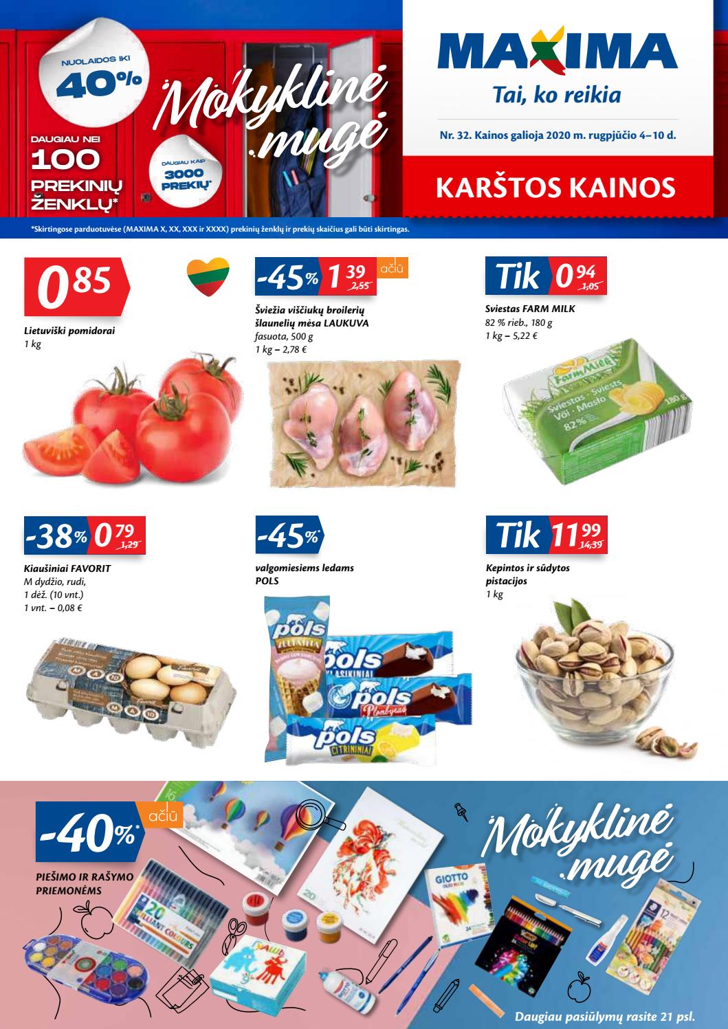 Maxima kaininis leidinys akcijos nuo 
  2020-08-04 iki 
  2020-08-10 | Leidinukas.lt puslapis 1