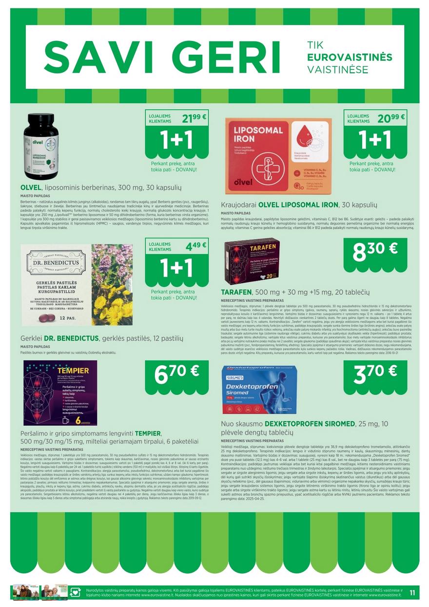 Euro vaistinė katalogas akcijos nuo 
  2026-04-01 iki 
  2026-04-30 | Leidinukas.lt puslapis 11