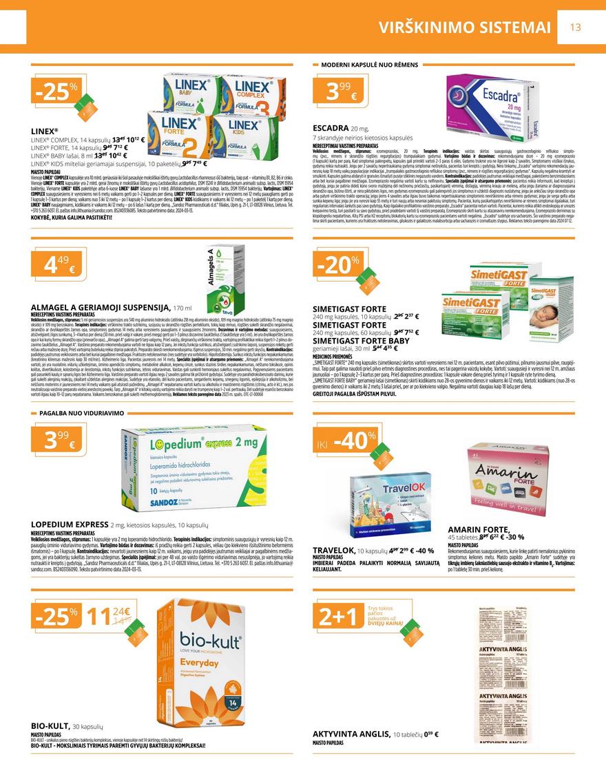 Gintarinės vaistinės leidinys akcijos nuo 
  2024-08-01 iki 
  2024-08-31 | Leidinukas.lt puslapis 13