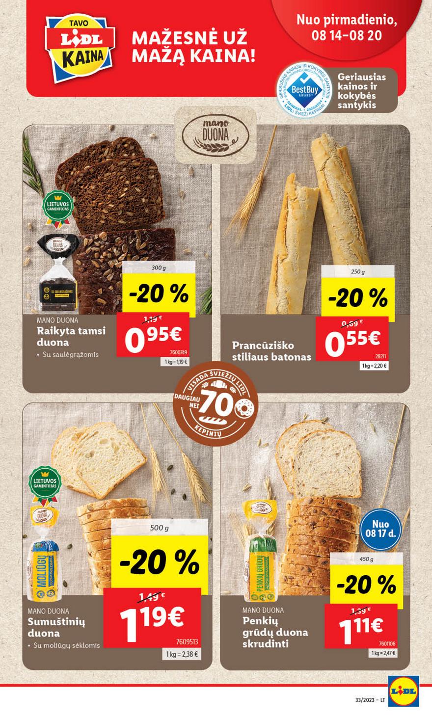 Lidl pasiūlymai akcijos nuo 
  2023-08-14 iki 
  2023-08-20 | Leidinukas.lt puslapis 20