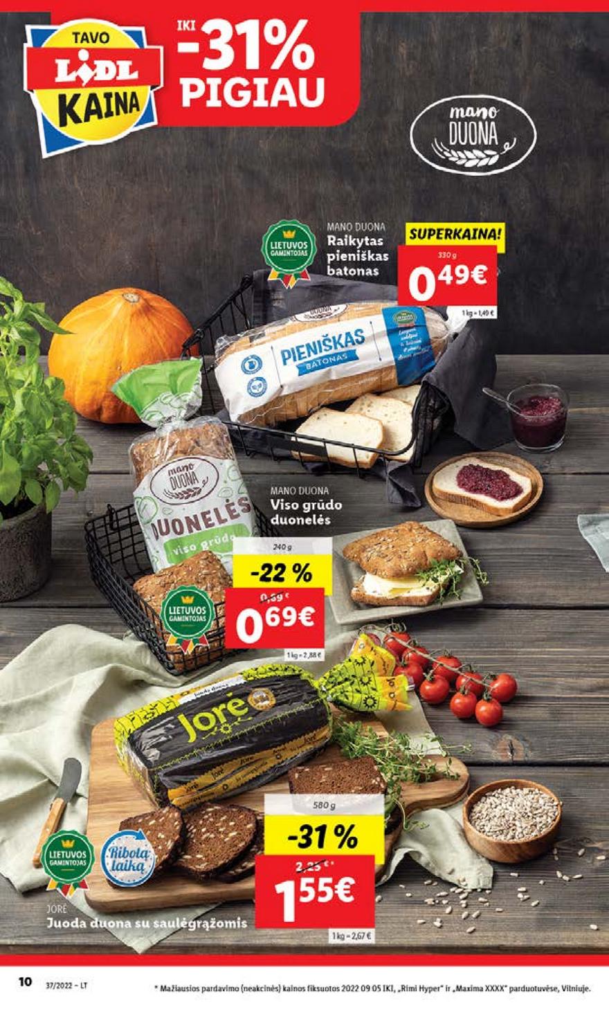 Lidl maisto prekių pasiūlymai akcijos nuo 
  2022-09-12 iki 
  2022-09-18 | Leidinukas.lt puslapis 12