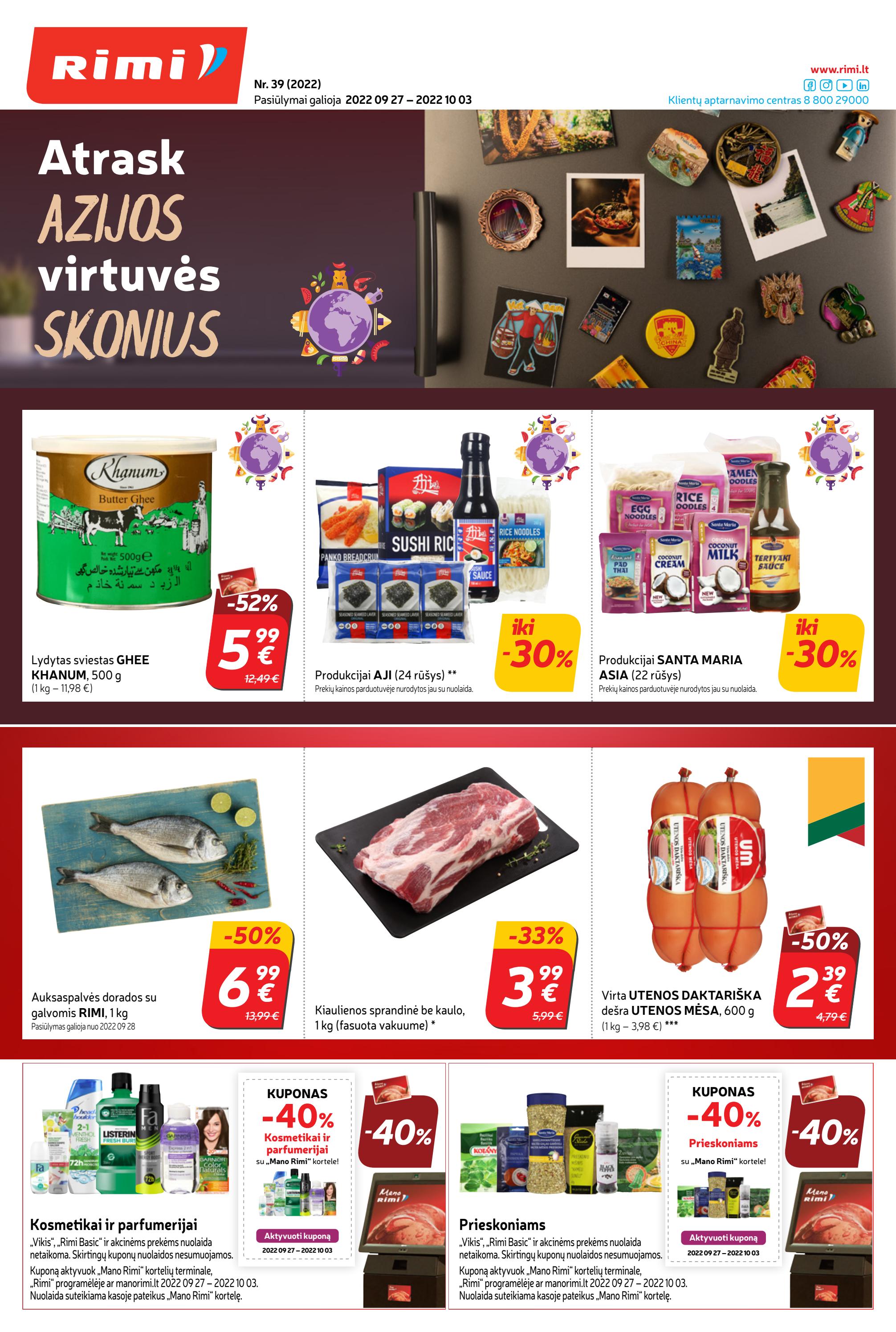 Rimi savaitinis leidinys akcijos nuo 
  2022-09-27 iki 
  2022-10-03 | Leidinukas.lt puslapis 1