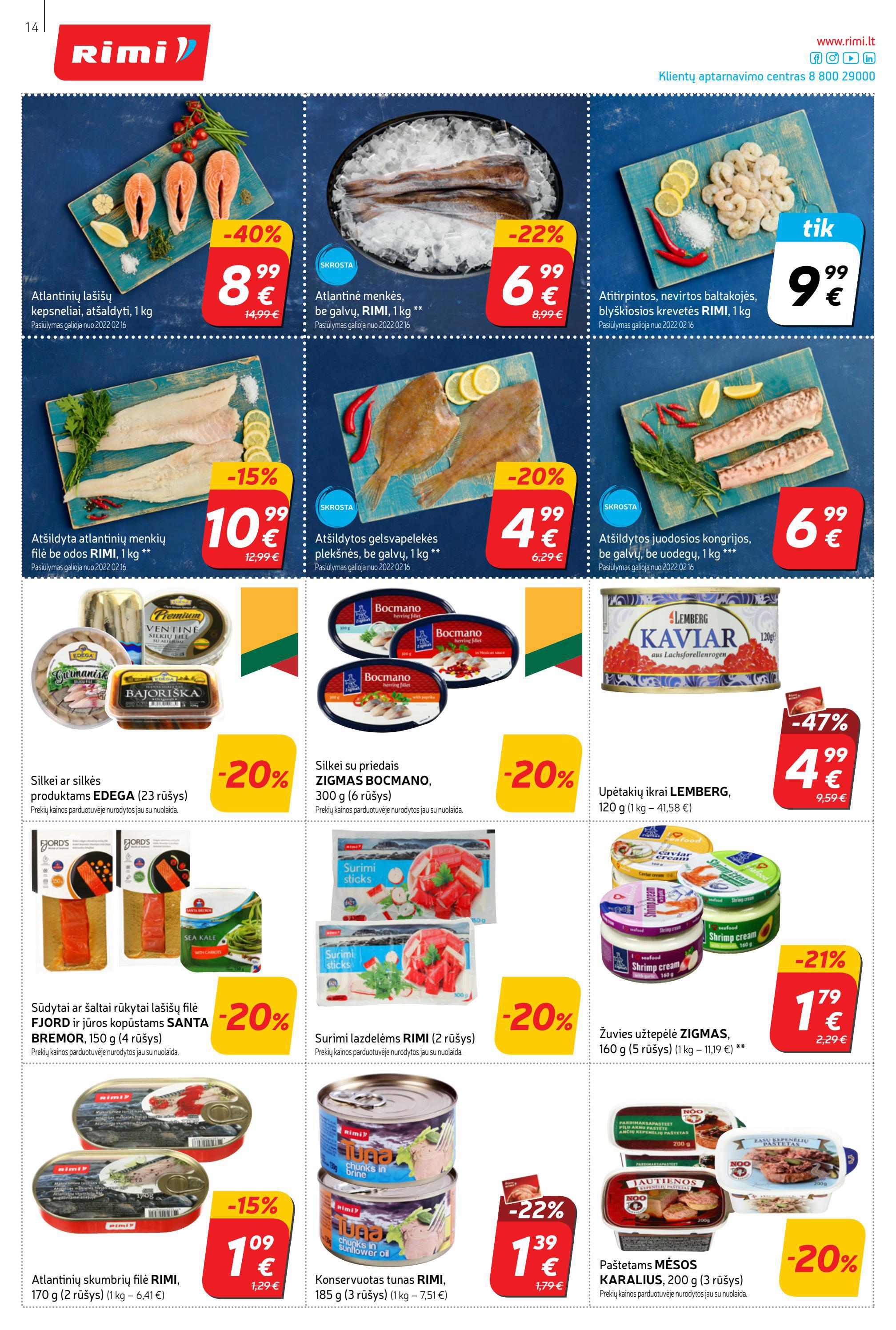 Rimi savaitinis leidinys akcijos nuo 
  2022-02-15 iki 
  2022-02-21 | Leidinukas.lt puslapis 14