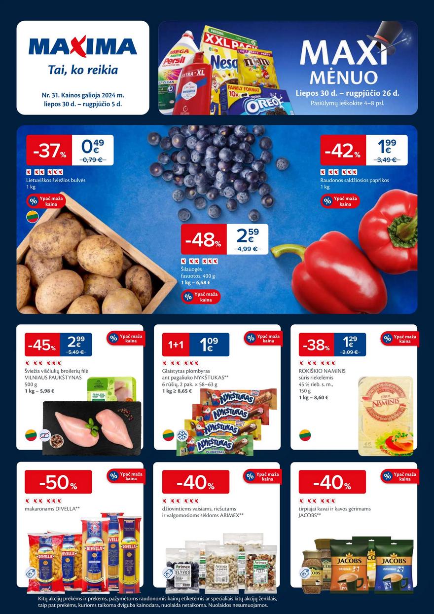 Maxima leidinys akcijos nuo 
  2024-07-30 iki 
  2024-08-05 | Leidinukas.lt puslapis 1
