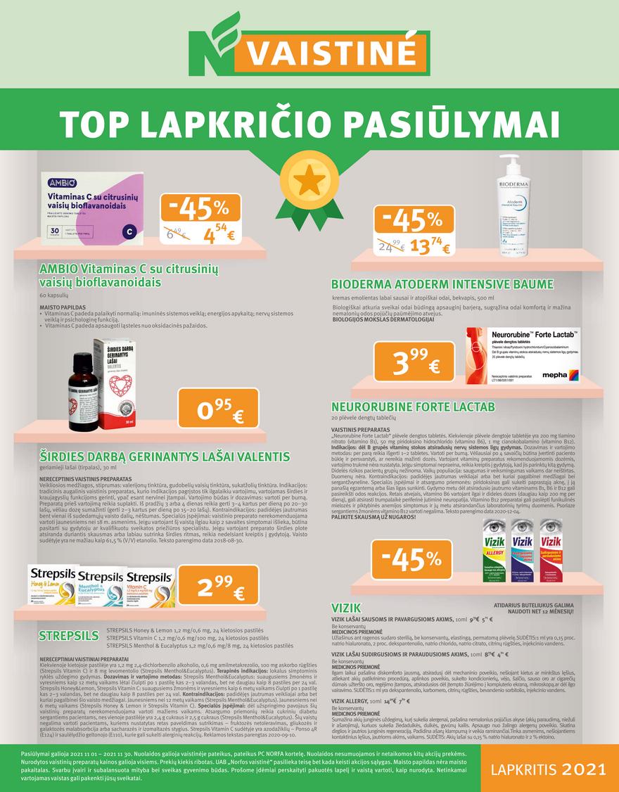 Norfos vaistinės leidinys akcijos nuo 
  2021-11-01 iki 
  2021-11-30 | Leidinukas.lt puslapis 1