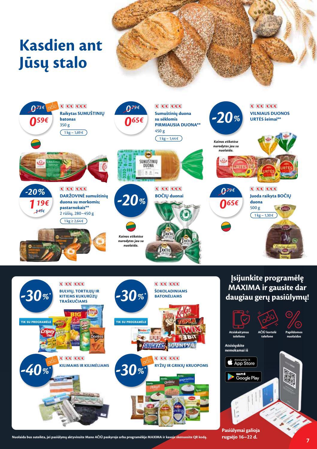 Maxima leidinys akcijos nuo 
  2021-09-14 iki 
  2021-09-20 | Leidinukas.lt puslapis 7
