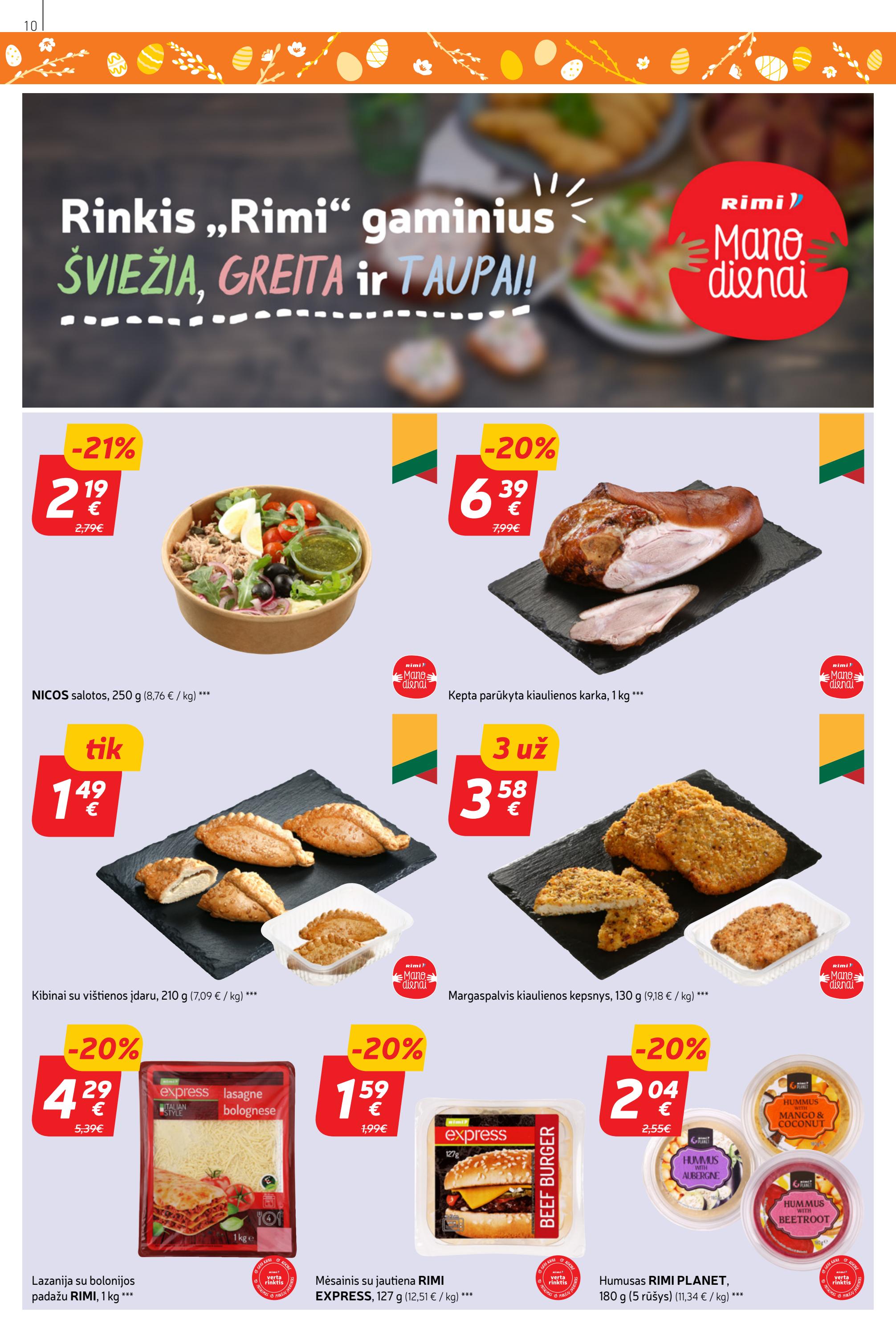 Rimi savaitinis leidinys akcijos nuo 
  2023-03-28 iki 
  2023-04-03 | Leidinukas.lt puslapis 10