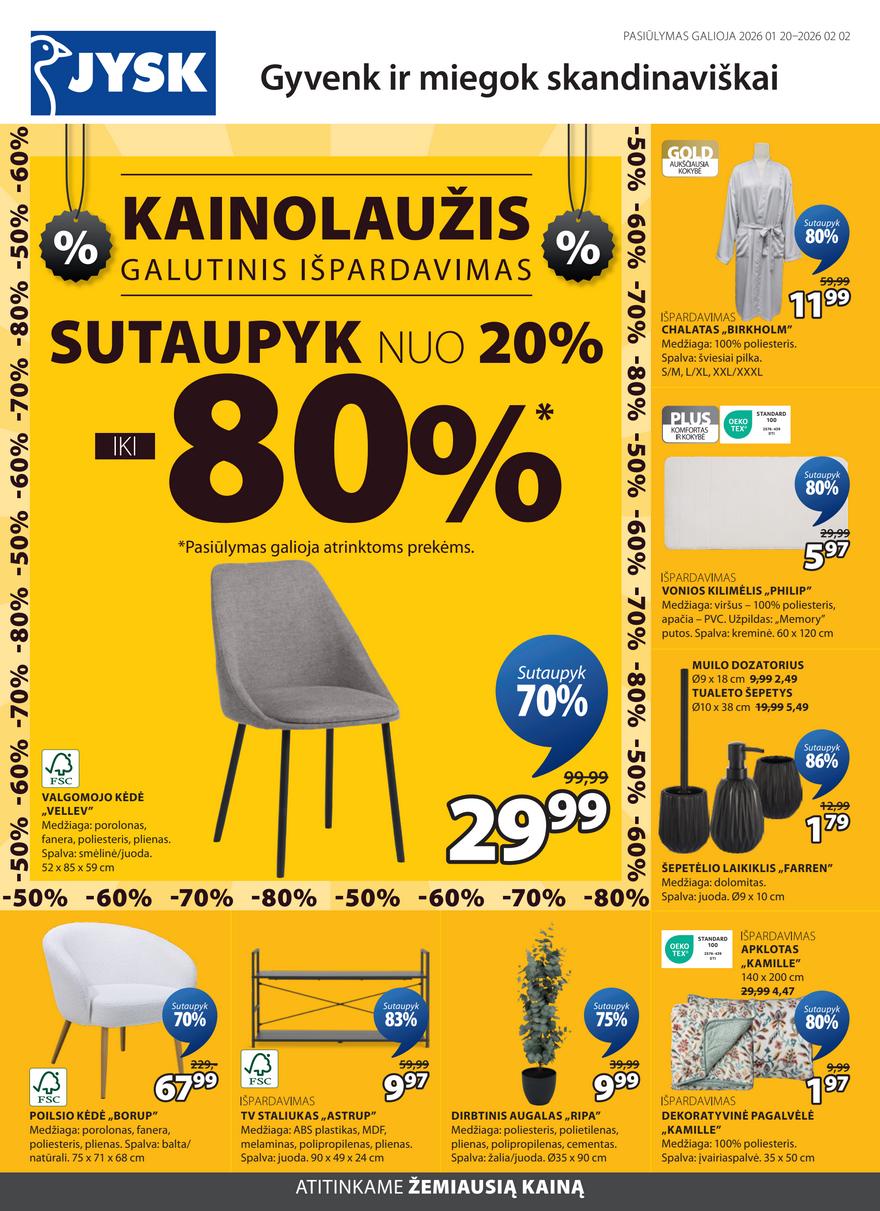 Jysk leidinys akcijos nuo 
  2026-01-20 iki 
  2026-02-02 | Leidinukas.lt puslapis 1