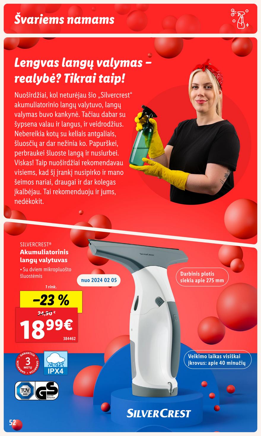Lidl pasiūlymai akcijos nuo 
  2024-02-05 iki 
  2024-02-11 | Leidinukas.lt puslapis 52