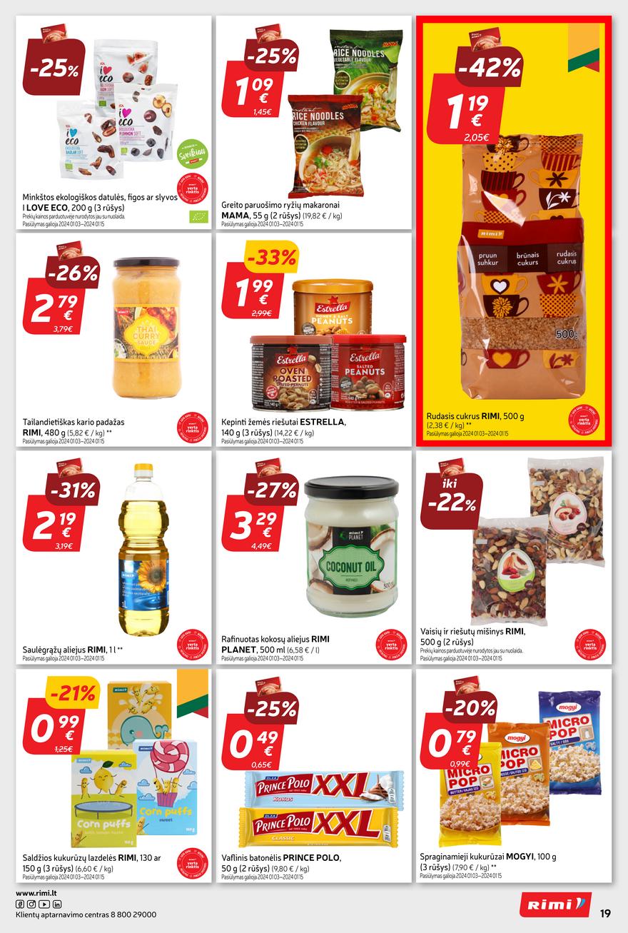 Rimi savaitinis leidinys akcijos nuo 
  2024-01-09 iki 
  2024-01-15 | Leidinukas.lt puslapis 19