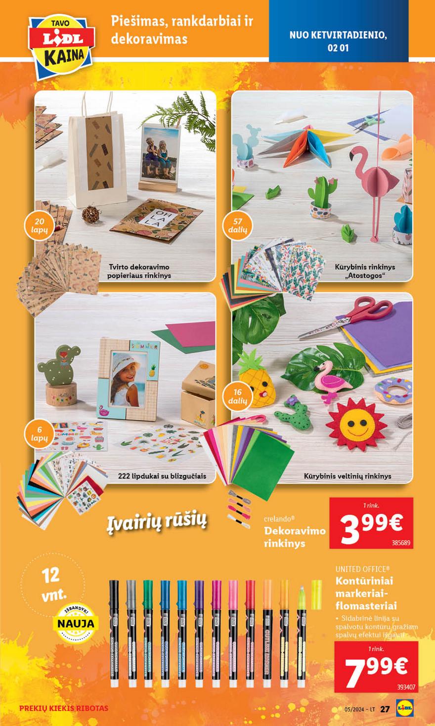 Lidl pasiūlymai akcijos nuo 
  2024-01-29 iki 
  2024-02-04 | Leidinukas.lt puslapis 27