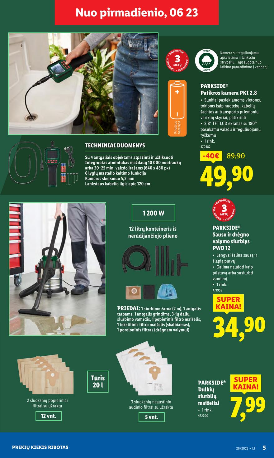Lidl ne maisto leidinys akcijos nuo 
  2025-06-23 iki 
  2025-06-29 | Leidinukas.lt puslapis 5