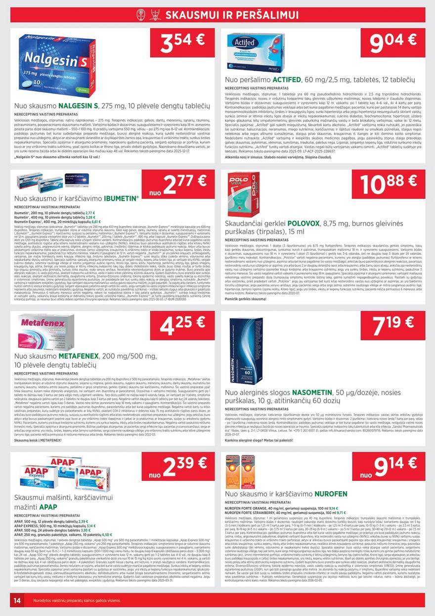 Euro vaistinė katalogas akcijos nuo 
  2026-03-01 iki 
  2026-03-31 | Leidinukas.lt puslapis 14