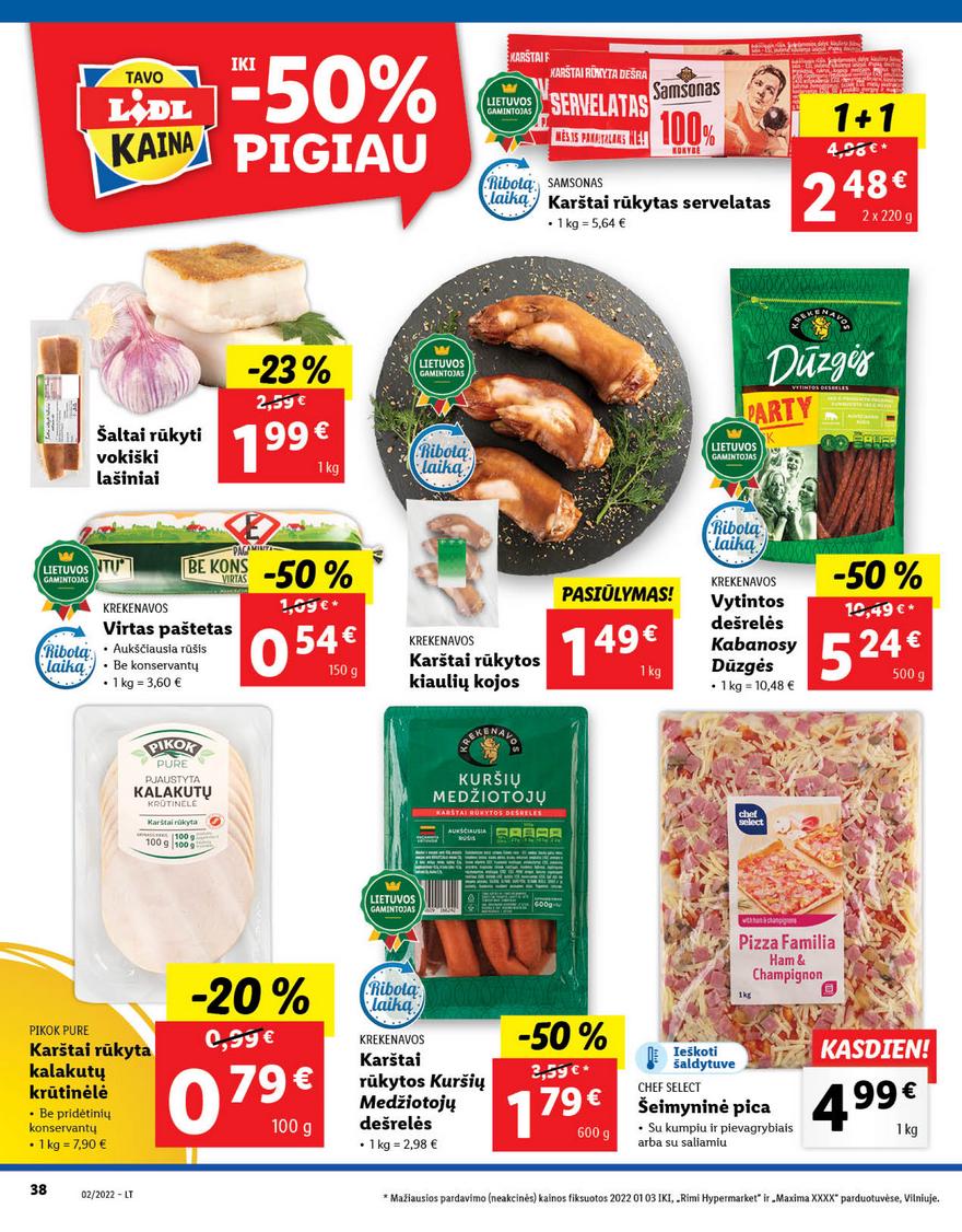 Lidl maisto prekių pasiūlymai akcijos nuo 
  2022-01-10 iki 
  2022-01-16 | Leidinukas.lt puslapis 38