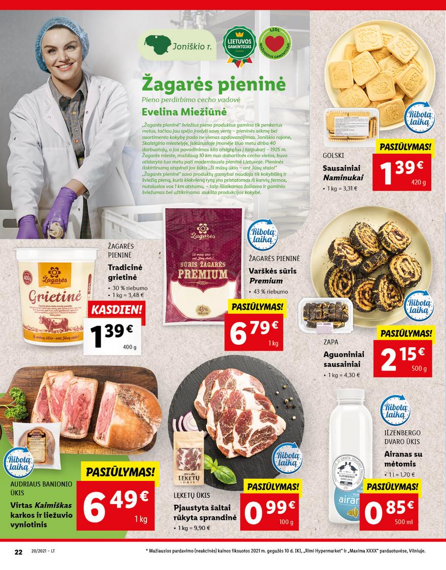 Lidl maisto prekių pasiūlymai akcijos nuo 
  2021-05-17 iki 
  2021-05-23 | Leidinukas.lt puslapis 22