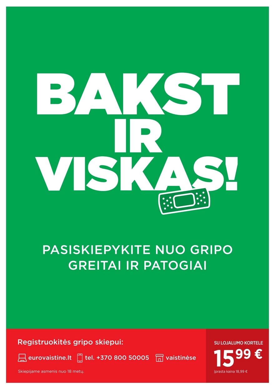 Euro vaistinė katalogas akcijos nuo 
  2026-01-01 iki 
  2026-01-31 | Leidinukas.lt puslapis 32