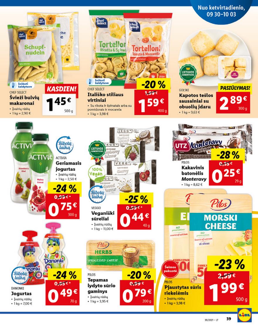 Lidl maisto prekių pasiūlymai akcijos nuo 
  2021-09-27 iki 
  2021-10-03 | Leidinukas.lt puslapis 39