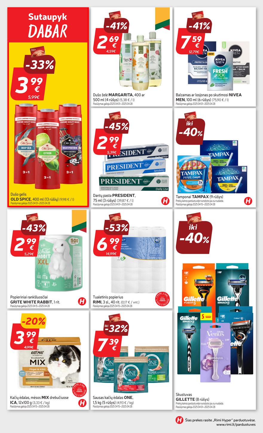 Rimi savaitinis leidinys 16 akcijos nuo 
  2025-04-15 iki 
  2025-04-21 | Leidinukas.lt puslapis 34