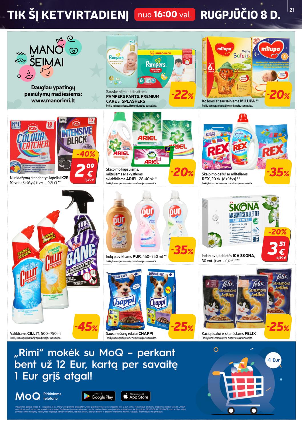 Rimi savaitinis leidinys akcijos nuo 
  2019-08-06 iki 
  2019-08-12 | Leidinukas.lt puslapis 21