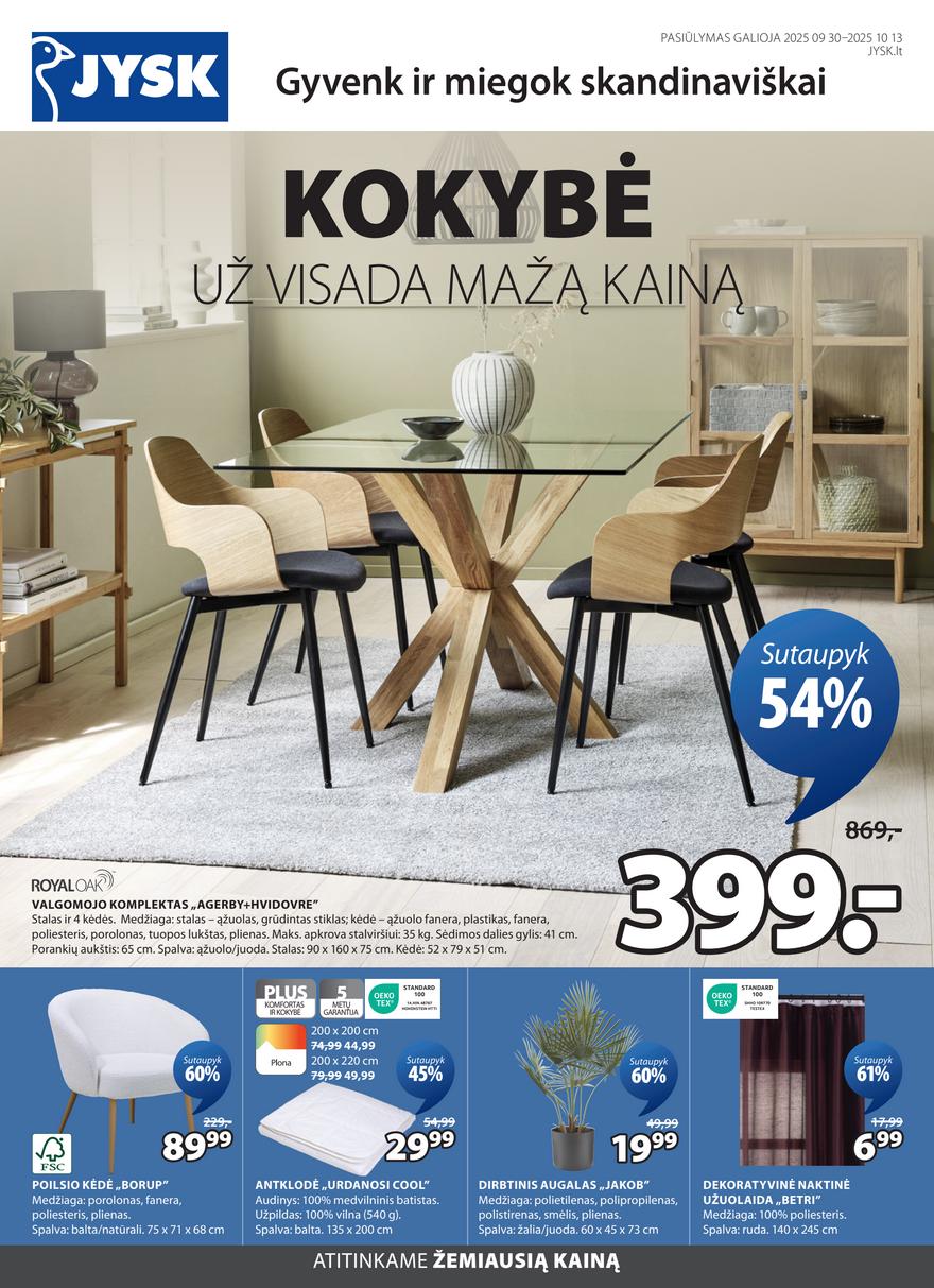 Jysk akcijų leidinys akcijos nuo 
  2025-09-30 iki 
  2025-10-13 | Leidinukas.lt puslapis 1