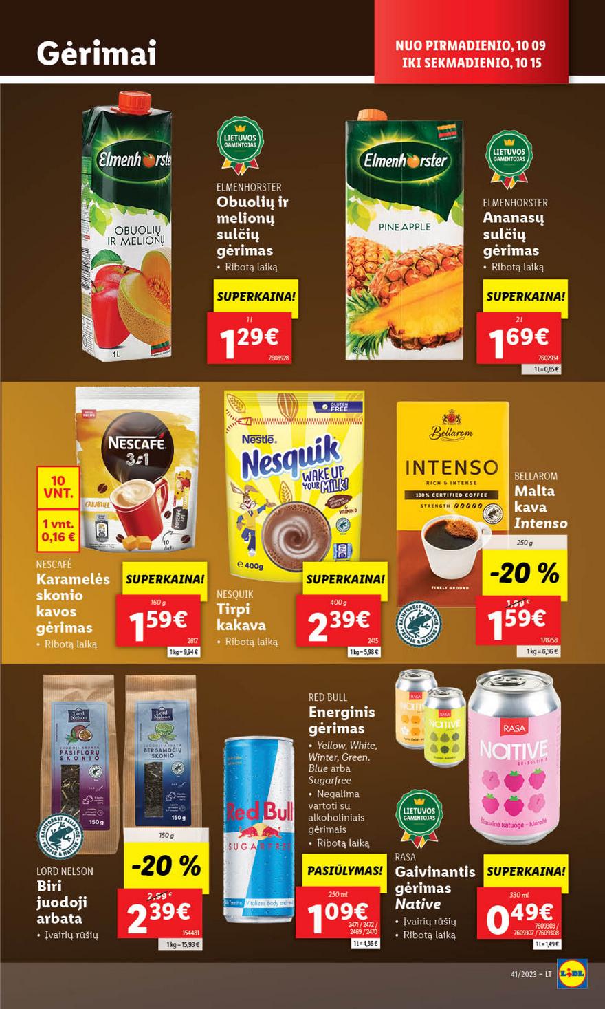 Lidl pasiūlymai akcijos nuo 
  2023-10-09 iki 
  2023-10-15 | Leidinukas.lt puslapis 40