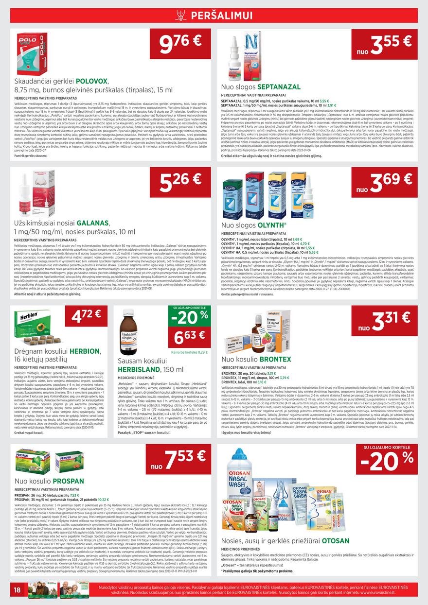 Euro vaistinė leidinys akcijos nuo 
  2023-04-01 iki 
  2023-04-30 | Leidinukas.lt puslapis 18