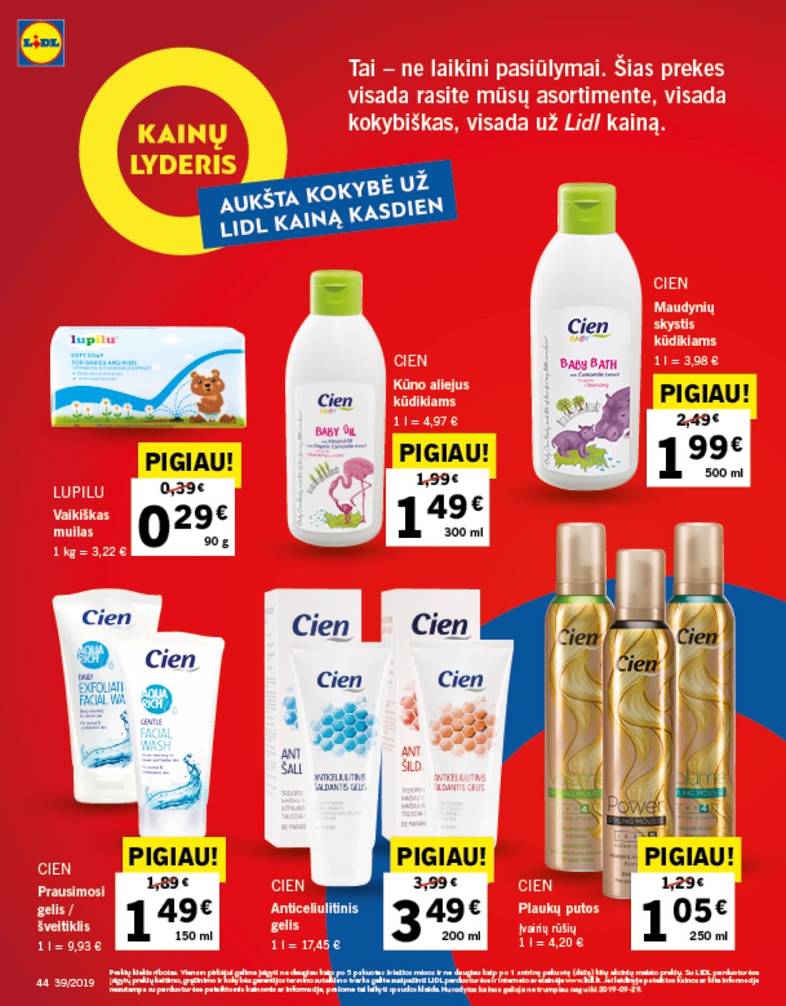 Lidl savaitinis leidinys akcijos nuo 
  2019-09-23 iki 
  2019-09-29 | Leidinukas.lt puslapis 44