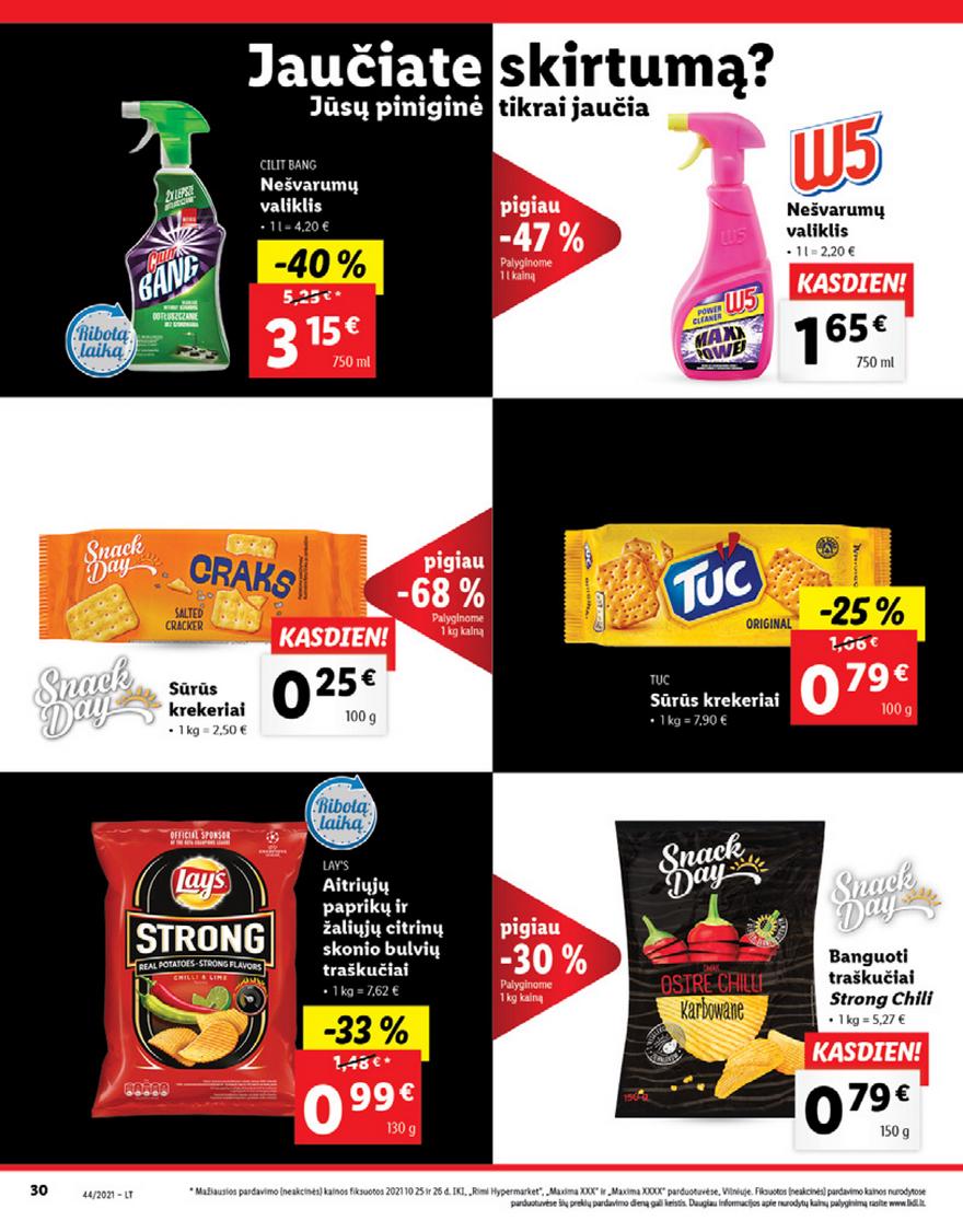 Lidl maisto prekių pasiūlymai akcijos nuo 
  2021-11-01 iki 
  2021-11-07 | Leidinukas.lt puslapis 30