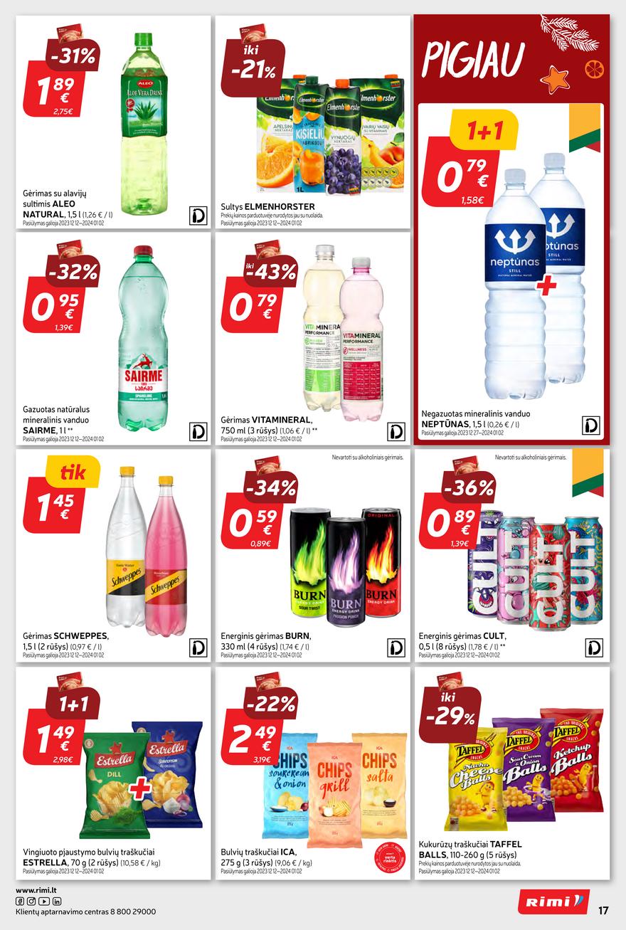Rimi savaitinis leidinys akcijos nuo 
  2023-12-27 iki 
  2024-01-02 | Leidinukas.lt puslapis 17