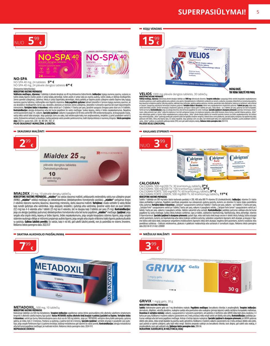 Gintarinės vaistinės leidinys akcijos nuo 
  2025-06-01 iki 
  2025-06-30 | Leidinukas.lt puslapis 5
