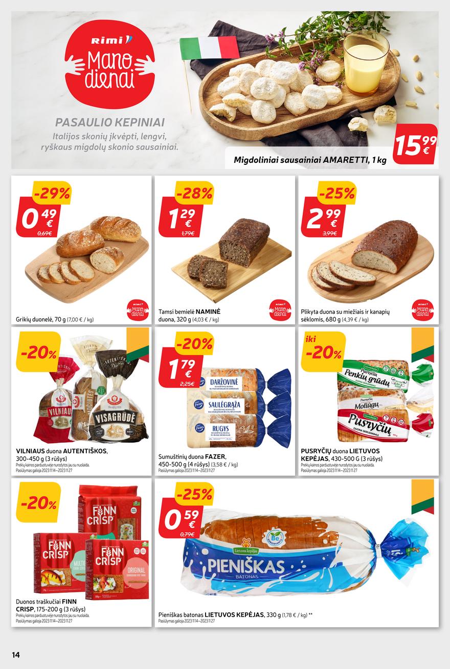 Rimi savaitinis leidinys akcijos nuo 
  2023-11-21 iki 
  2023-11-27 | Leidinukas.lt puslapis 14