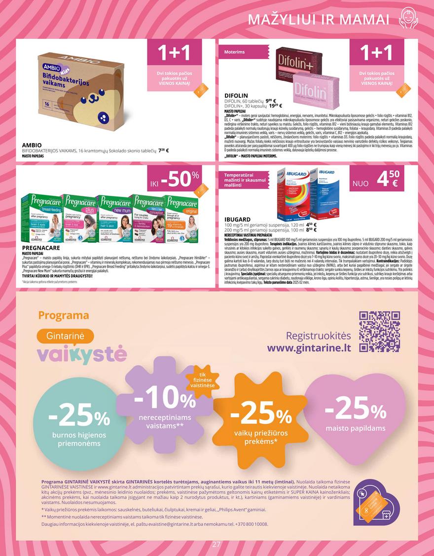 Gintarinės vaistinės leidinys akcijos nuo 
  2026-07-01 iki 
  2026-07-31 | Leidinukas.lt puslapis 27