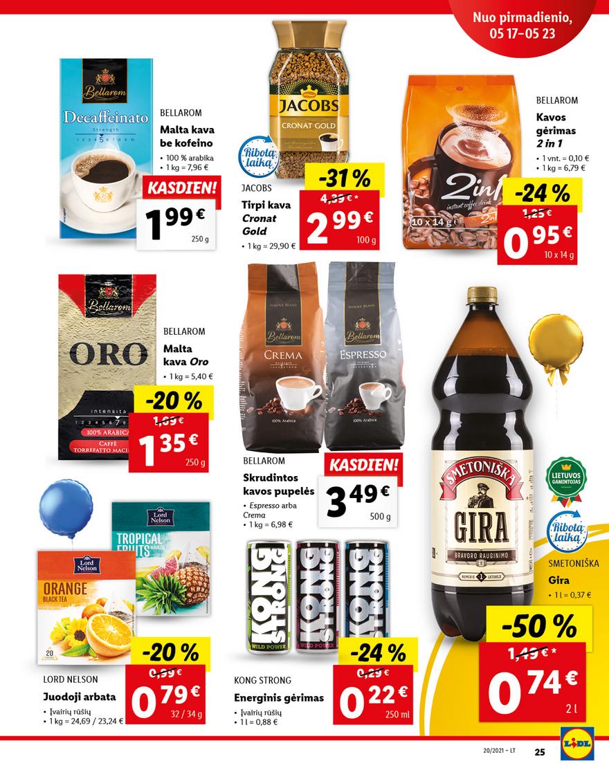 Lidl maisto prekių pasiūlymai akcijos nuo 
  2021-05-17 iki 
  2021-05-23 | Leidinukas.lt puslapis 25