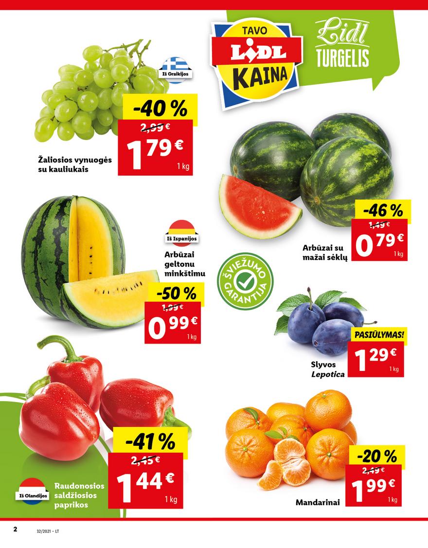 Lidl maisto prekių pasiūlymai akcijos nuo 
  2021-08-09 iki 
  2021-08-15 | Leidinukas.lt puslapis 2