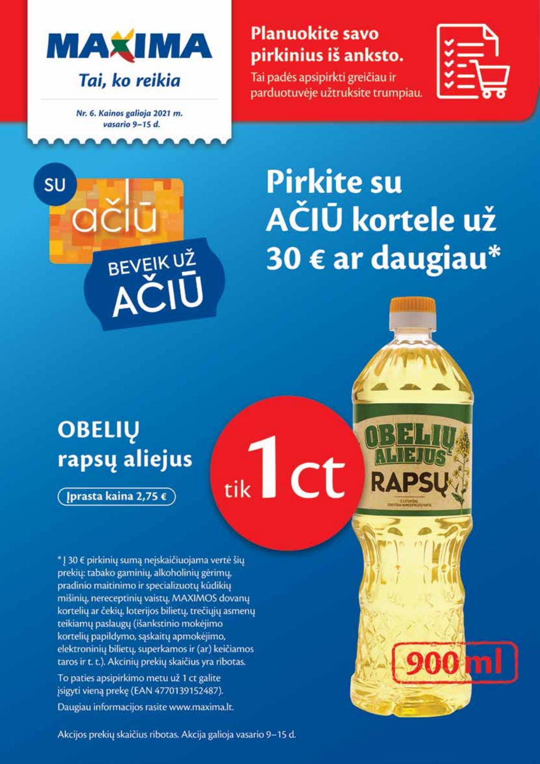 Maxima kaininis leidinys akcijos nuo 
  2021-02-09 iki 
  2021-02-15 | Leidinukas.lt puslapis 1
