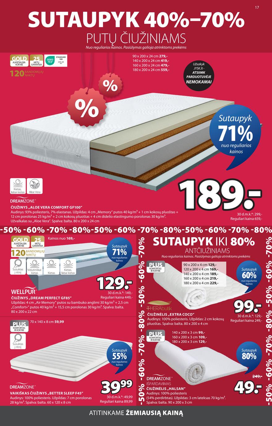 Jysk nuolaidų leidinys akcijos nuo 
  2026-07-28 iki 
  2026-08-10 | Leidinukas.lt puslapis 17