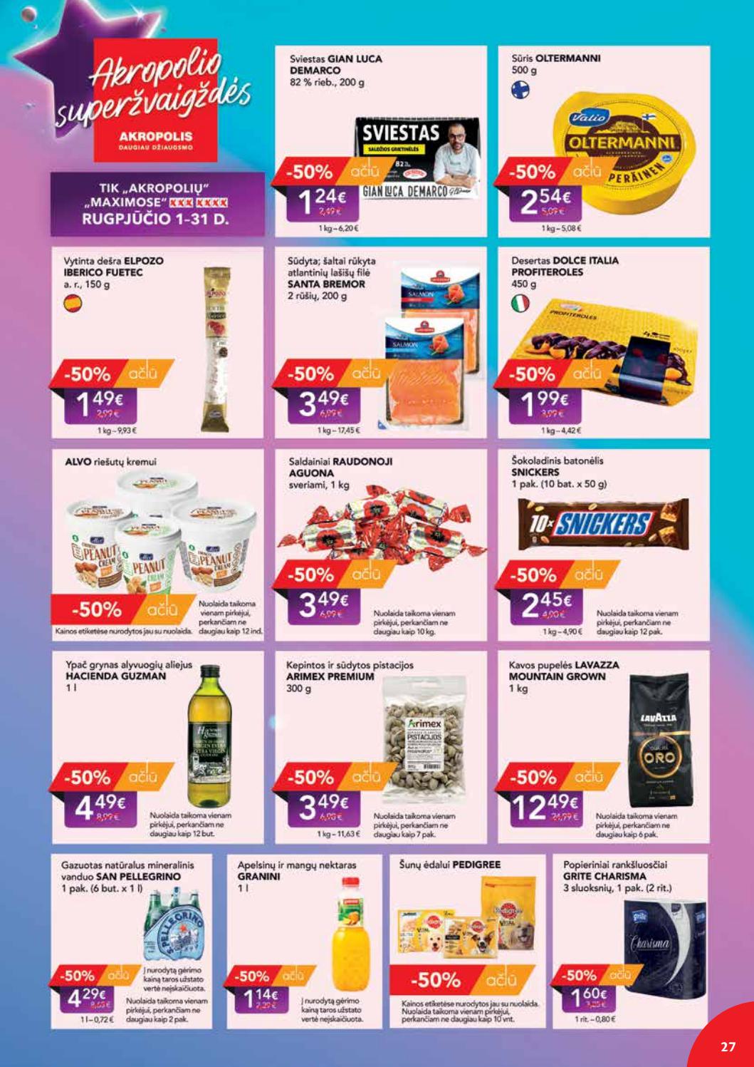 Maxima kaininis leidinys akcijos nuo 
  2021-07-27 iki 
  2021-08-02 | Leidinukas.lt puslapis 27
